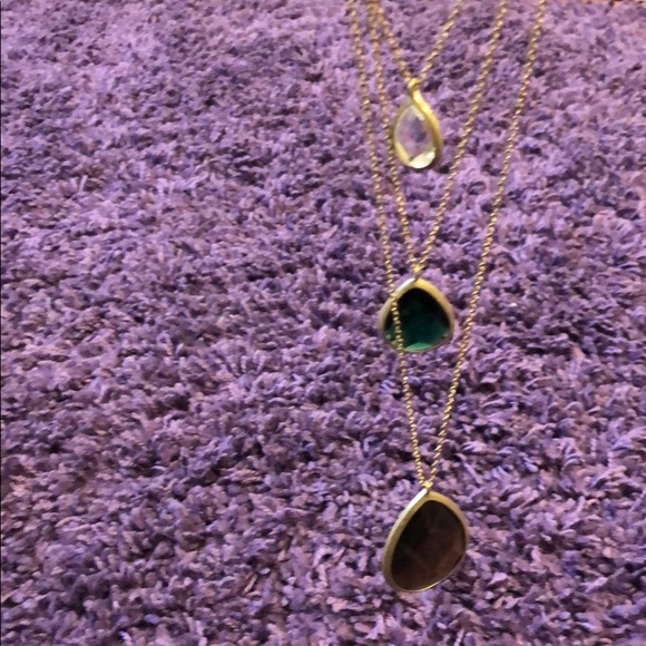 Chloe + Isabel Layered 3 Row Pendant Necklace - Picture 6 of 7